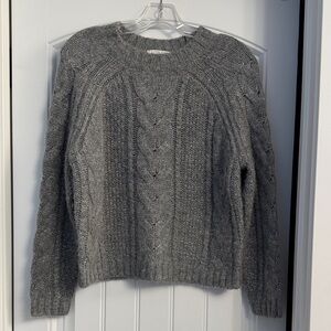 J. Crew Charcoal Cable Knit Sweater